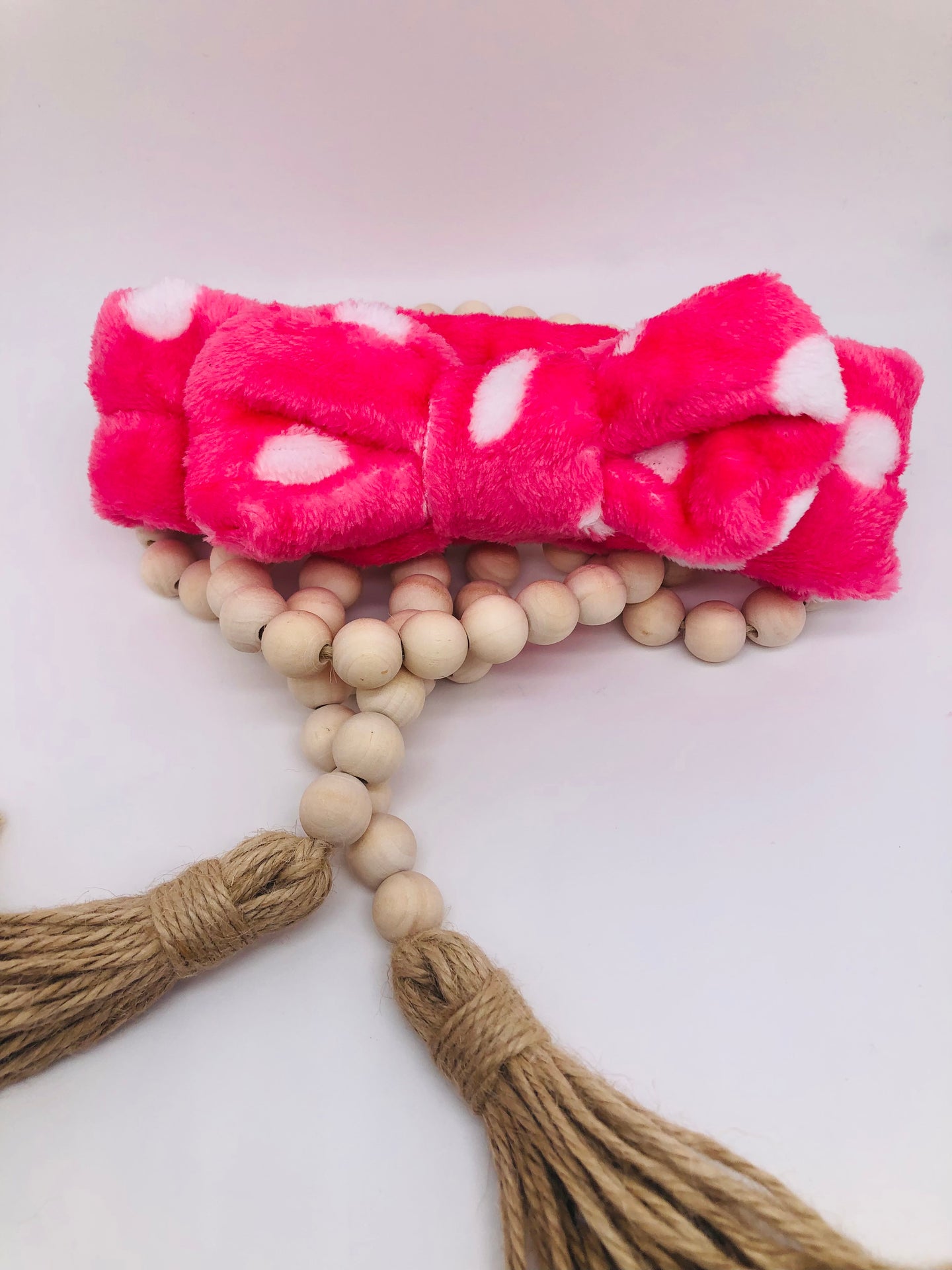 Pink-Polka Dot Headband